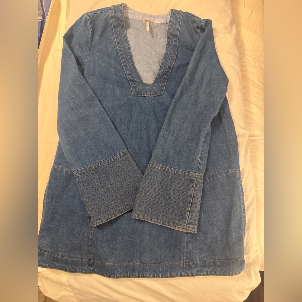 Blue Denim Dress/ Free People